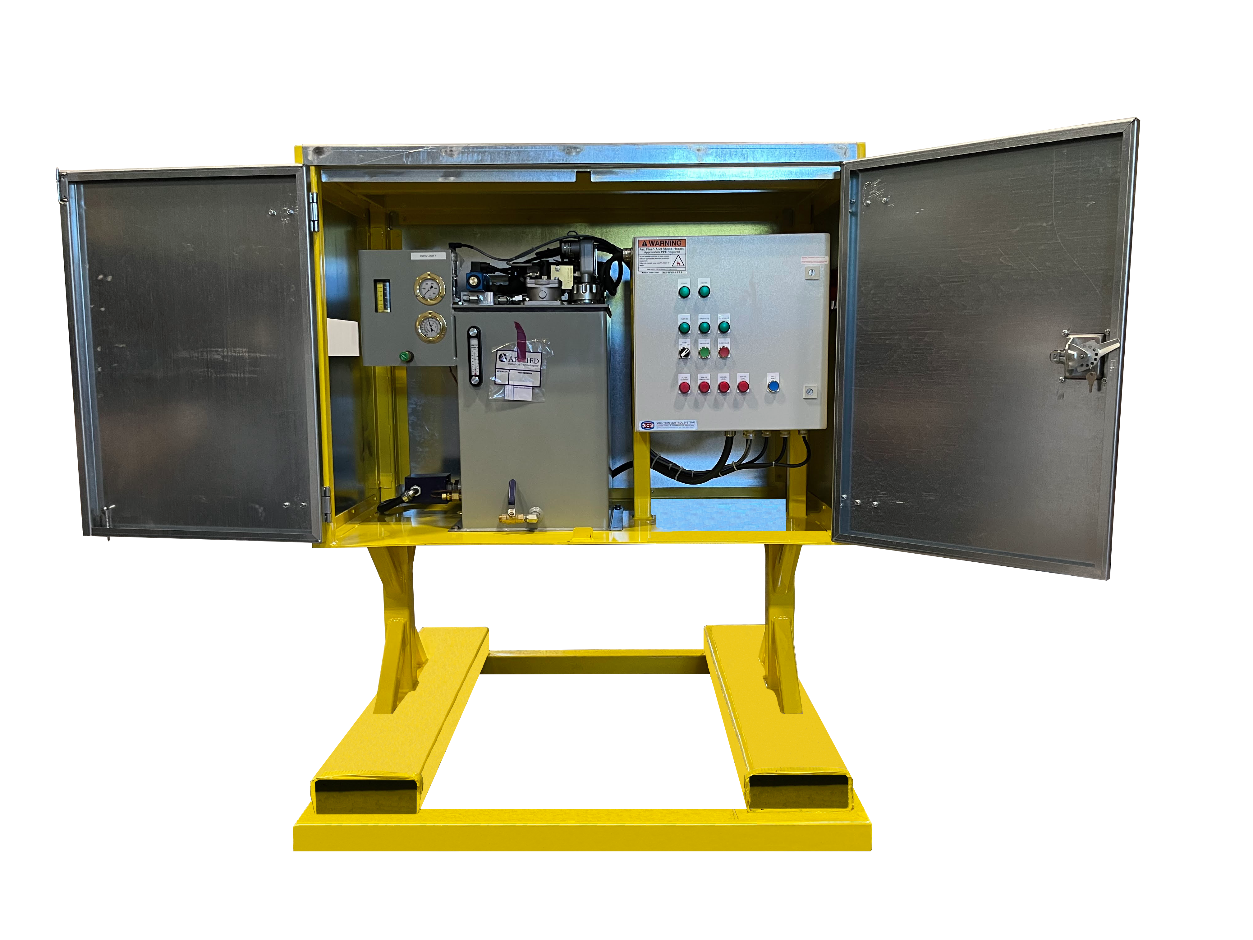 Compact Control Cabinet on Skid Frame